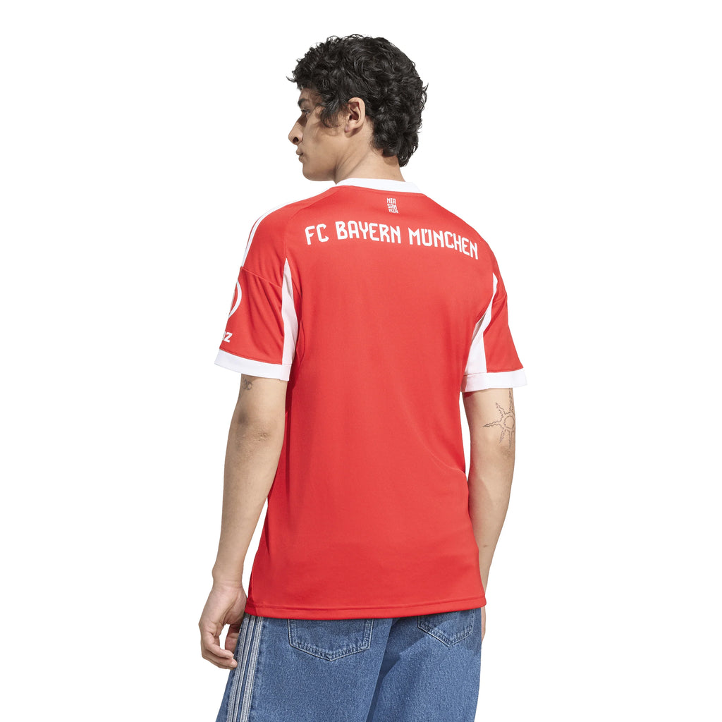 adidas Mens FC Bayern Munich Home Soccer Jersey 25 26 Red