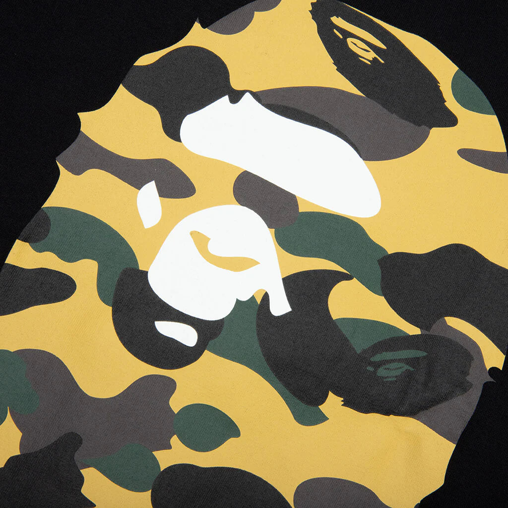 1st Camo by Bathing Ape Tee Black Yellow