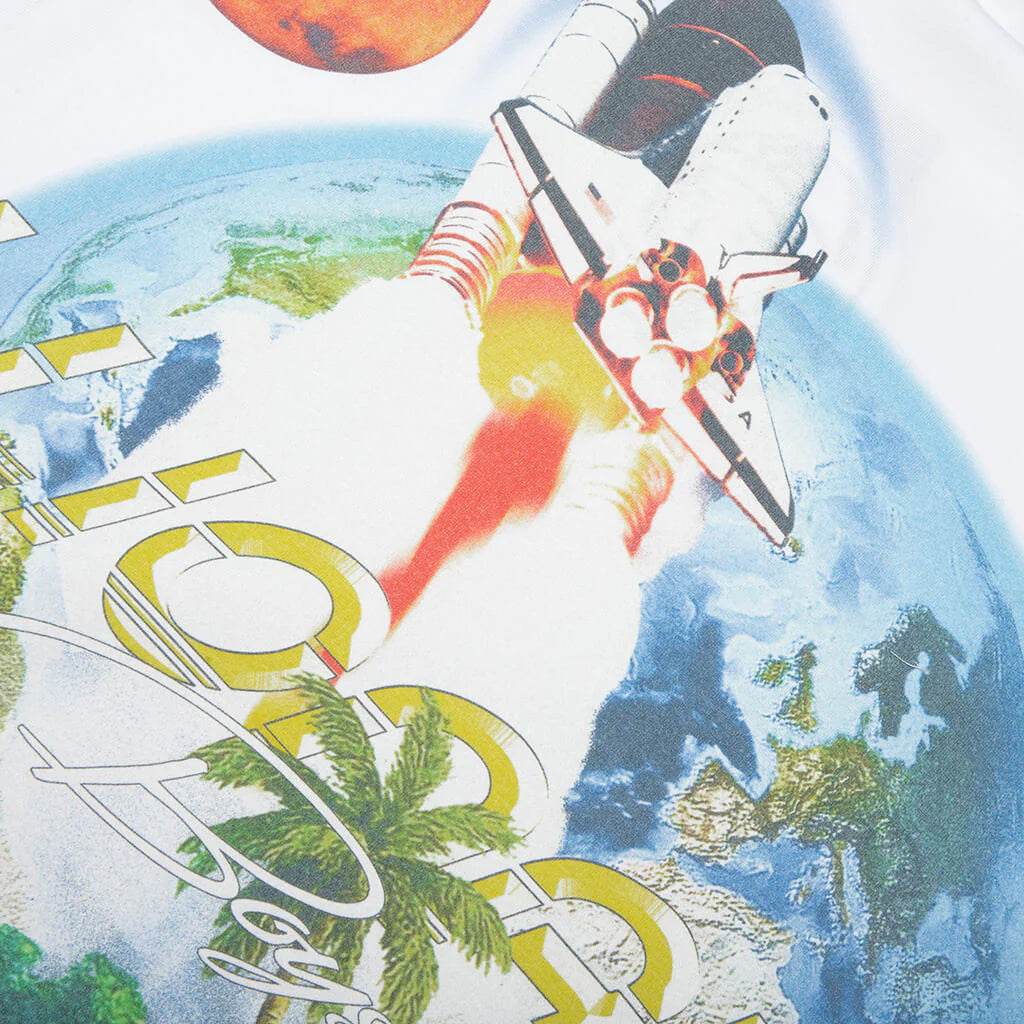 Waterfalls S S Knit Tee White