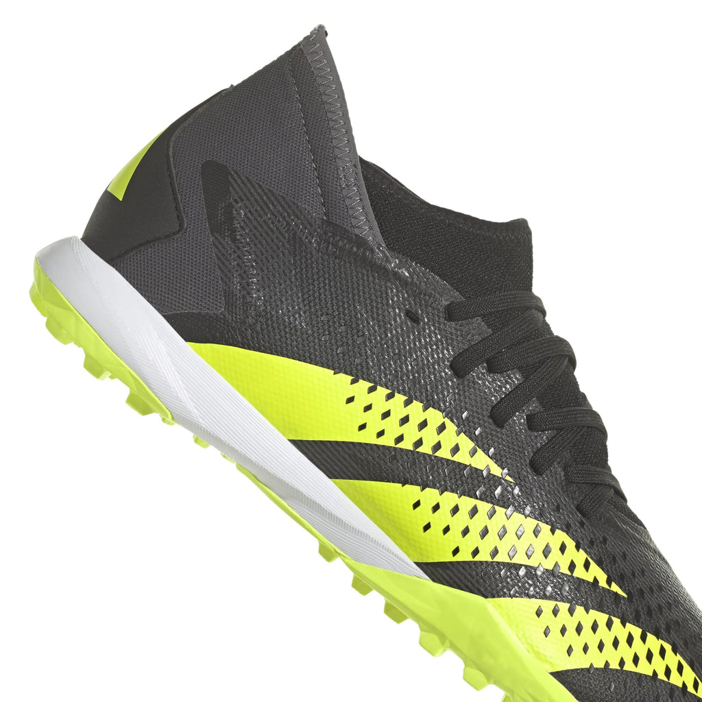adidas Predator Accuracy Injection3 TF Turf Soccer Cleats Black Solar Yellow Grey Five