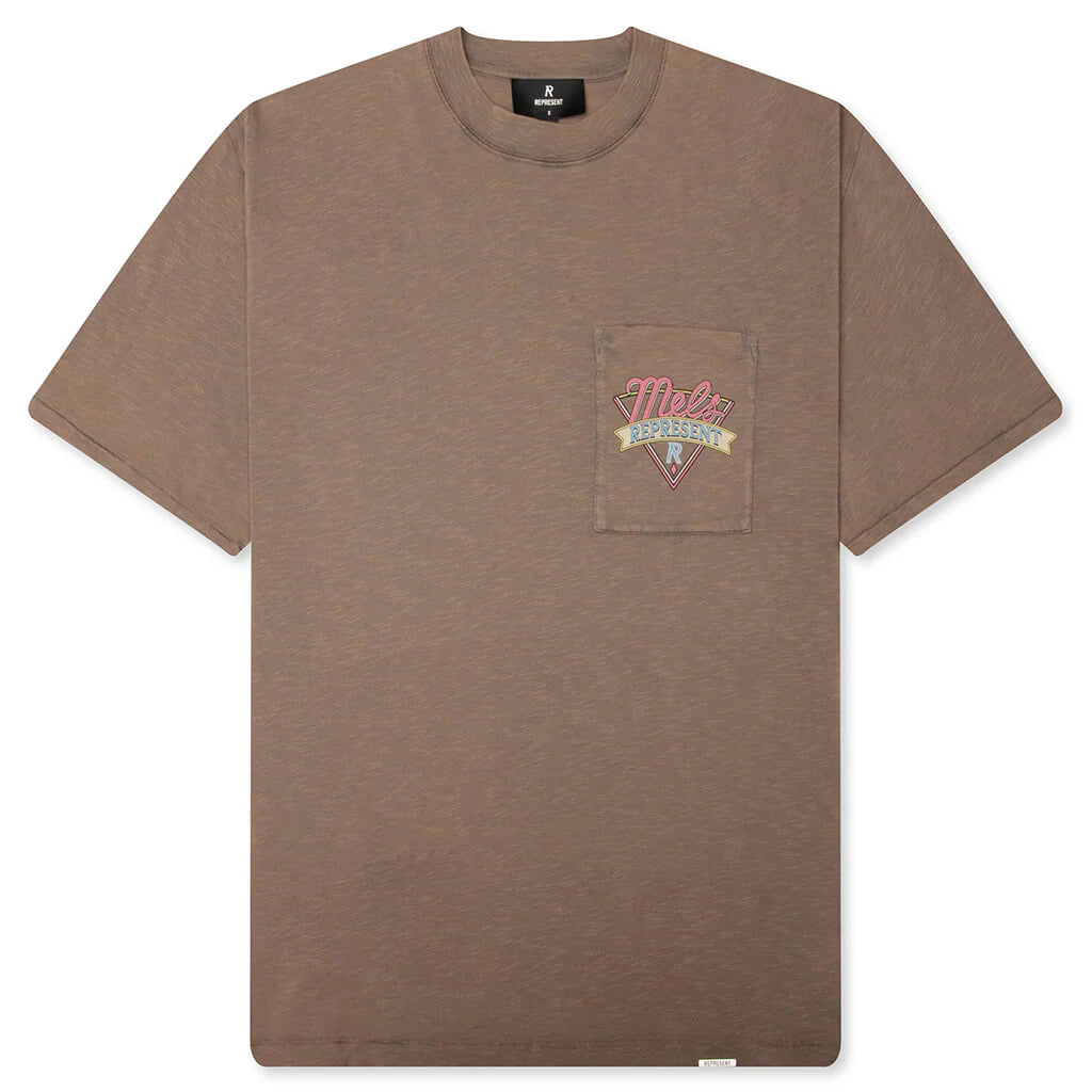 Represent x Mels Diner T Shirt Dusty Brown