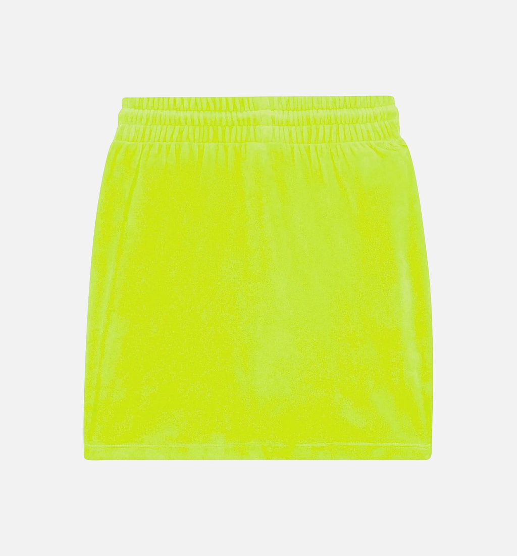 Jeremy Scott Velour Skirt Womens Skirt Yellow