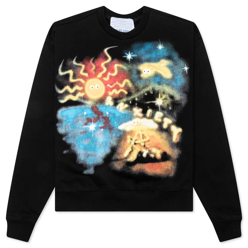 Anxiety Airbrush Crew Neck Black