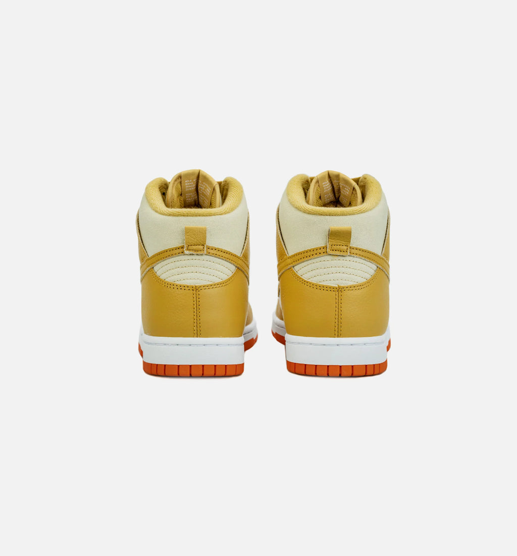 Dunk High Gold Canvas Mens Lifestyle Shoe Gold Beige