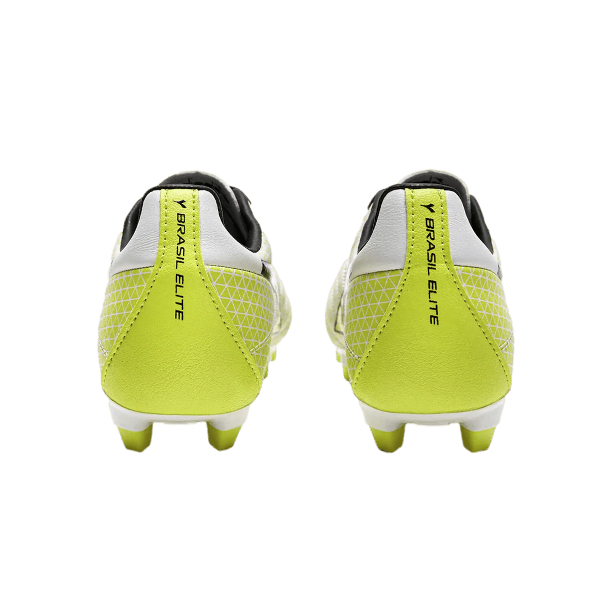 Diadora Brasil Elite GR LT LPU Youth Firm Ground Boots White Black Yellow