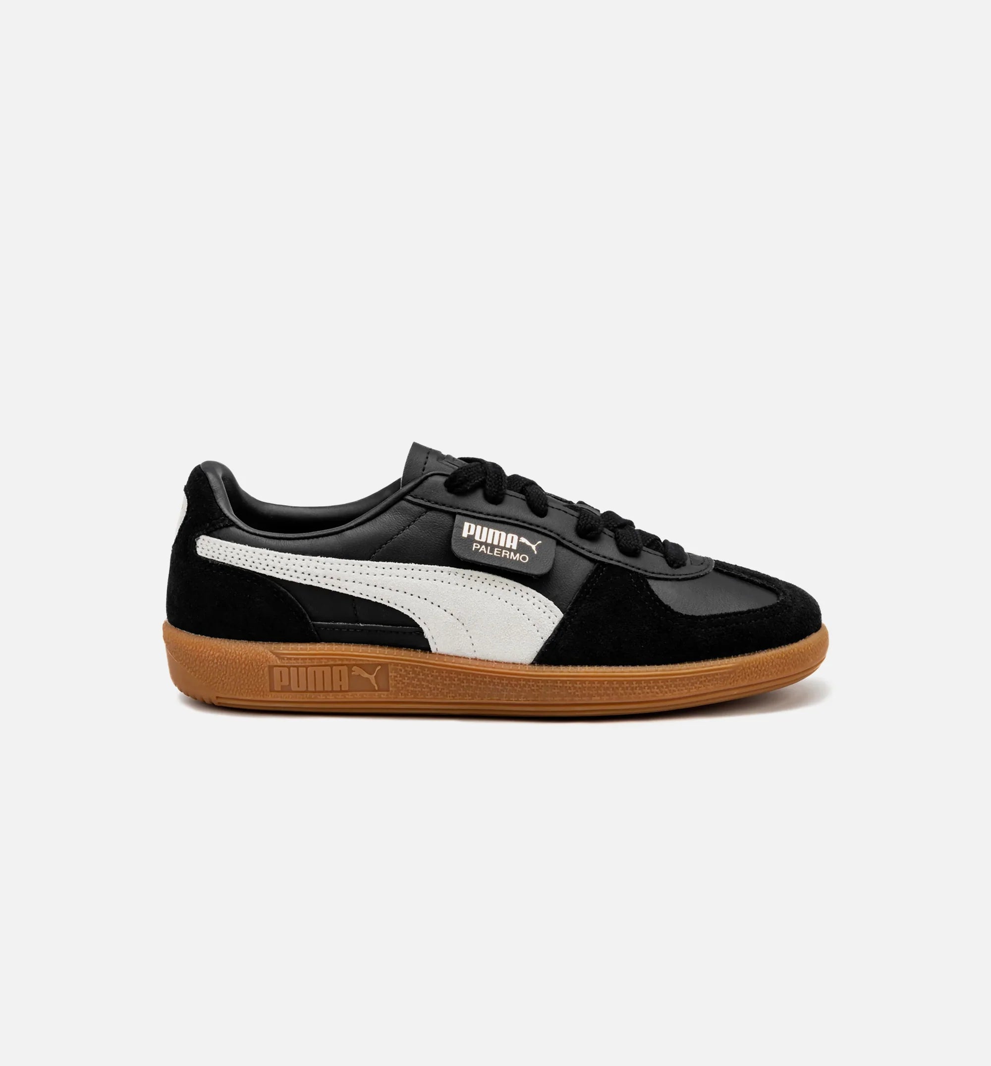 Palermo Leather Black Feather Womens Lifestyle Shoe Black Feather Gray Gum