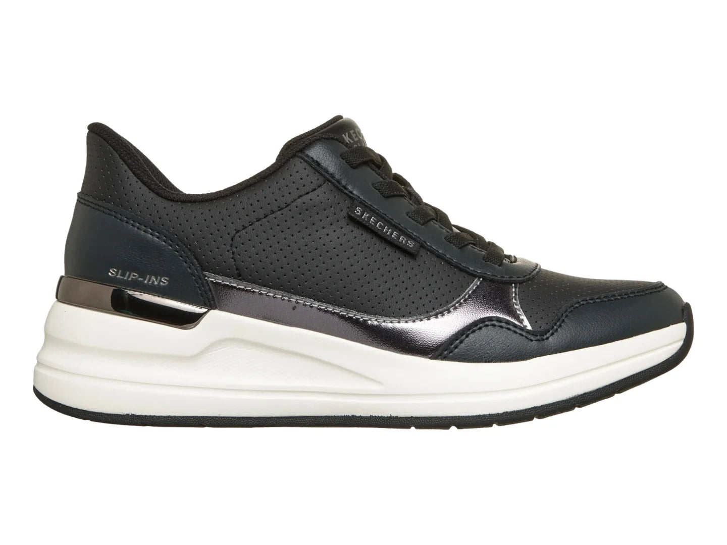 Tenis Skechers Street Negro y Blanco para Mujer