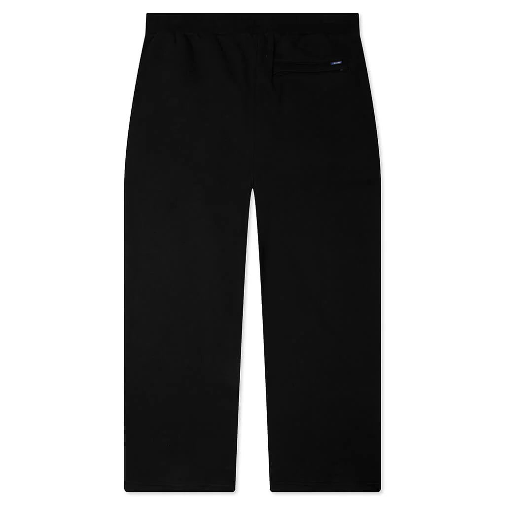New York Arch Open Hem Sweatpants Black