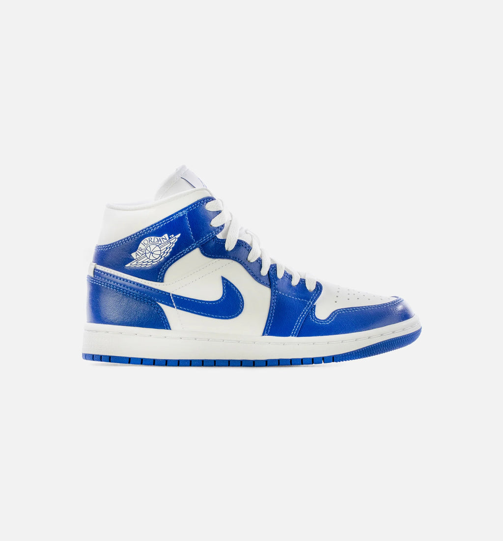 Air Jordan 1 Mid Hyper Royal Womens Lifestyle Shoe White Hyper Royal Limit One Per Customer