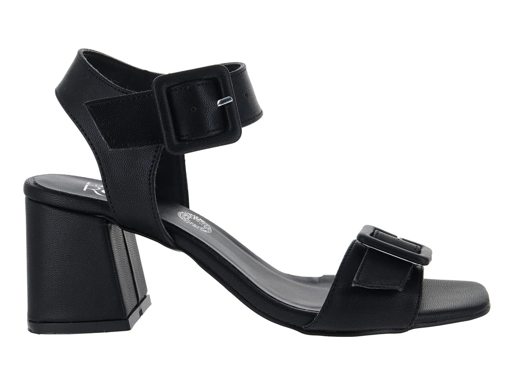 Sandalias de Tacón Luna Rosa Negro para Mujer