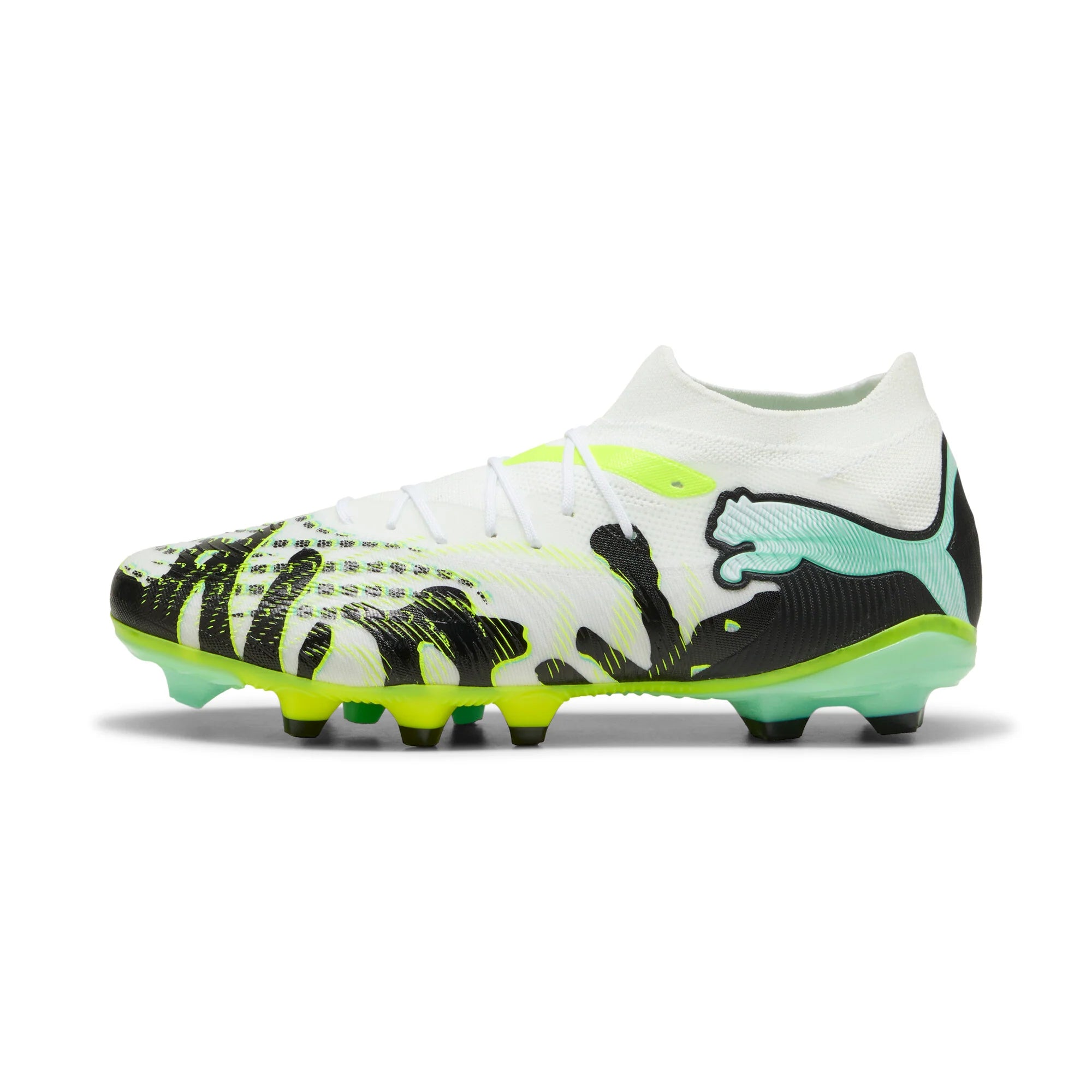 PUMA Future 9 Match Creativity FG AG Firm Ground Artificial Ground Mens Soccer Cleats Yellow White