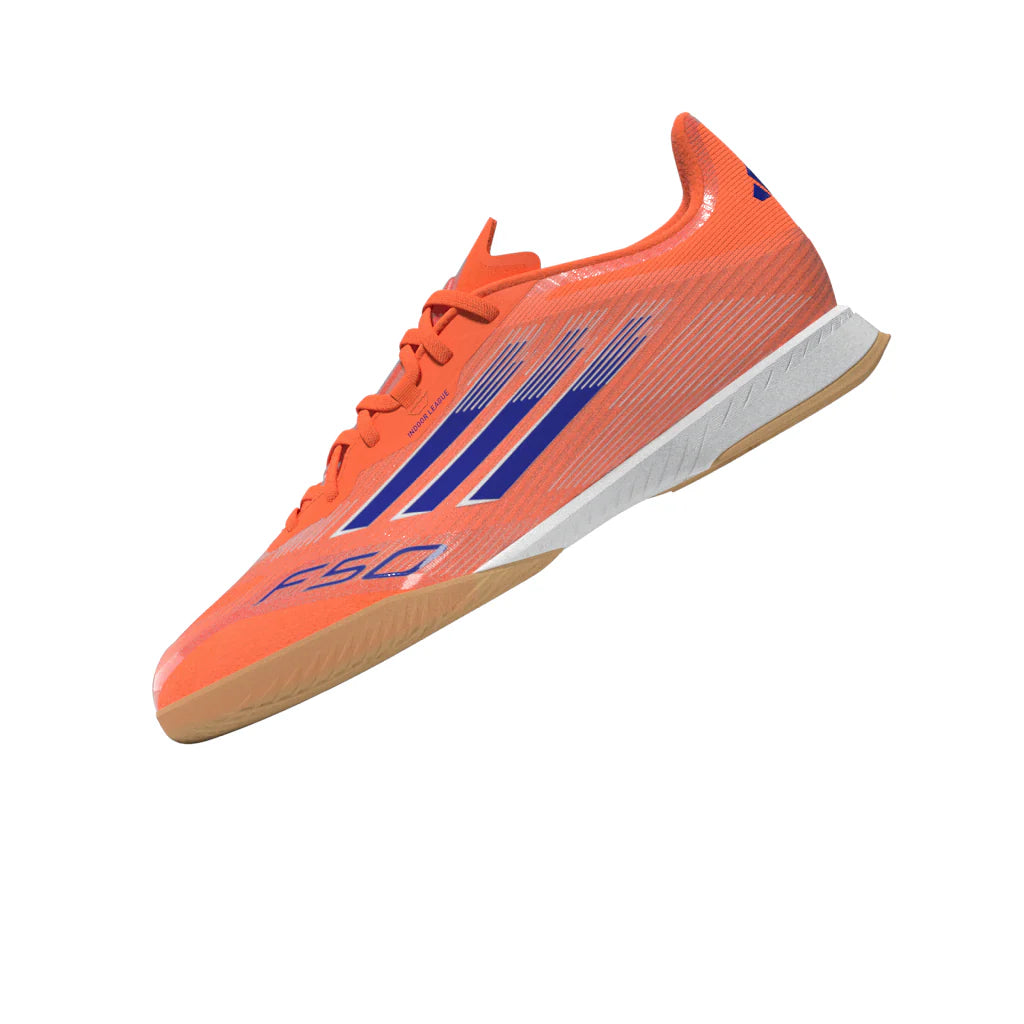 adidas F50 League IN Mens Soccer Shoes Orange Blue White