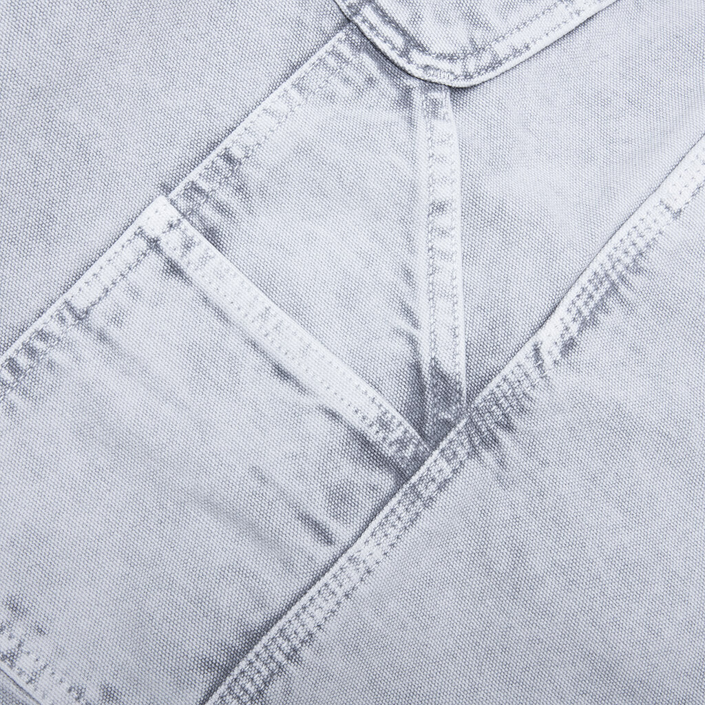 Single Knee Short Black Chalk Wash