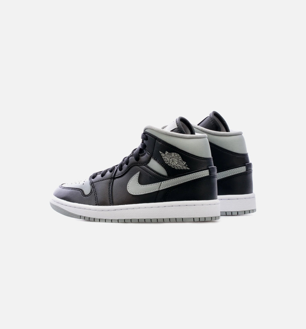 Air Jordan 1 Mid Black Grey Womens Lifestyle Shoe Black Grey