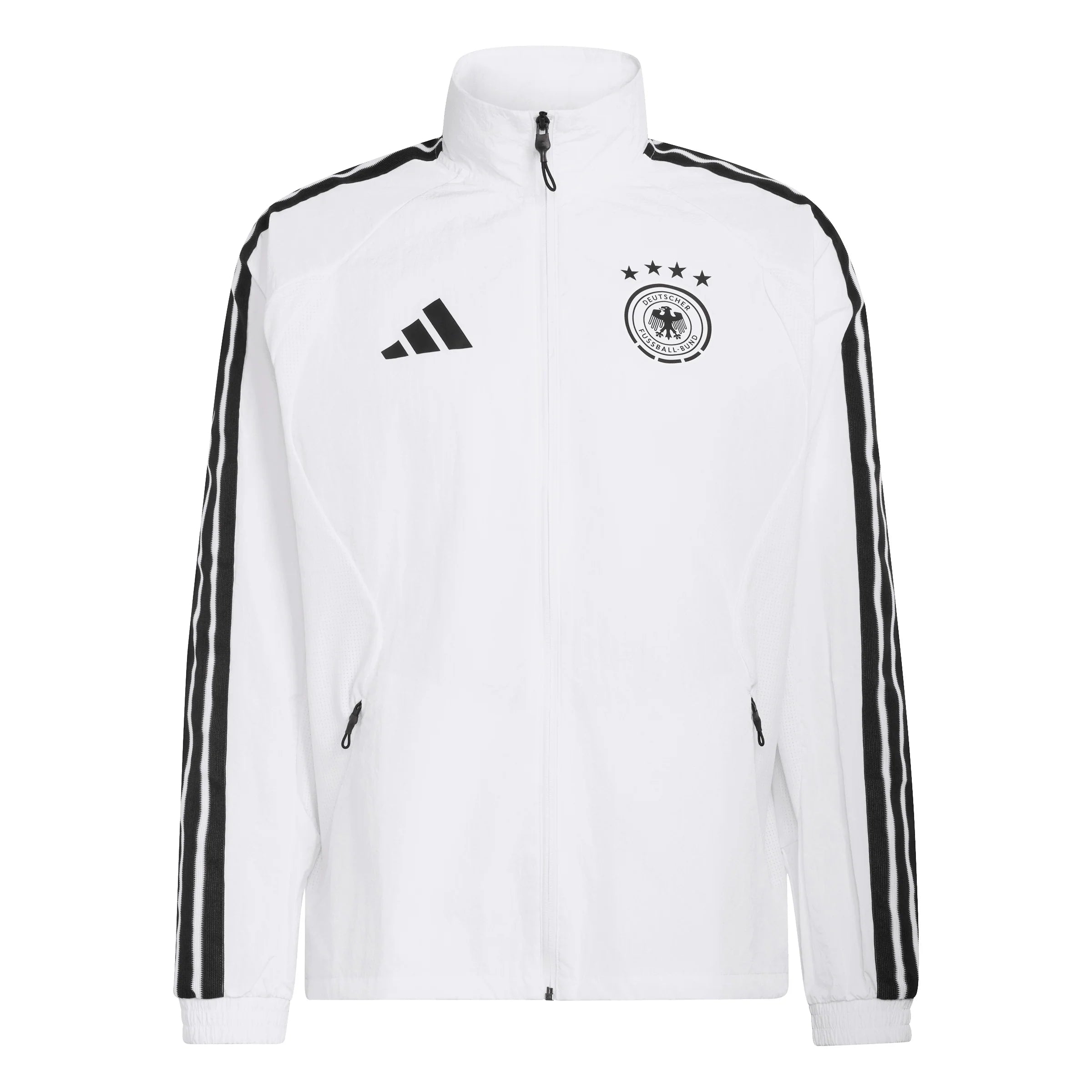 adidas Germany Home Anthem Mens Soccer Jacket White Black