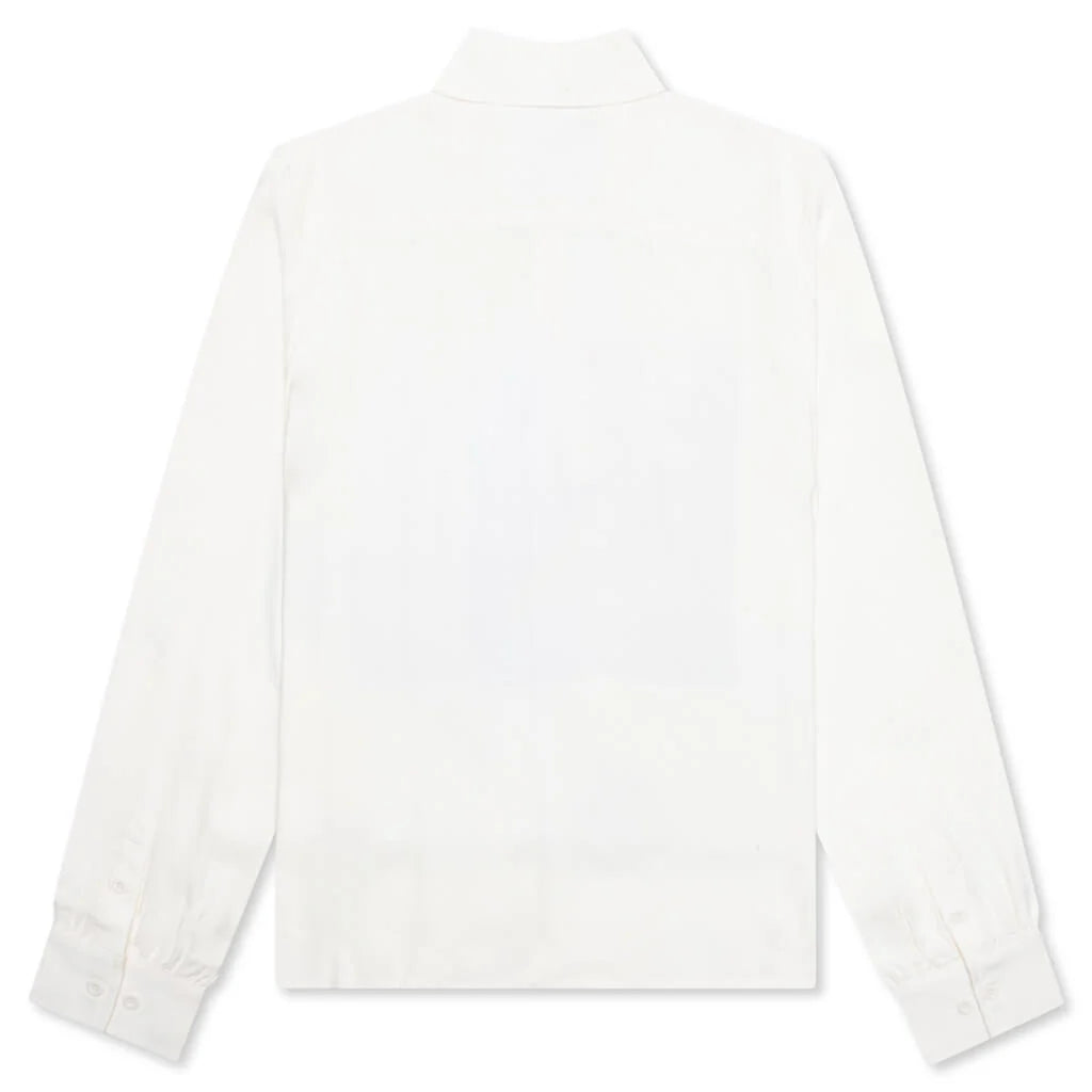 Cloud Smile LS Button Up Shirt White