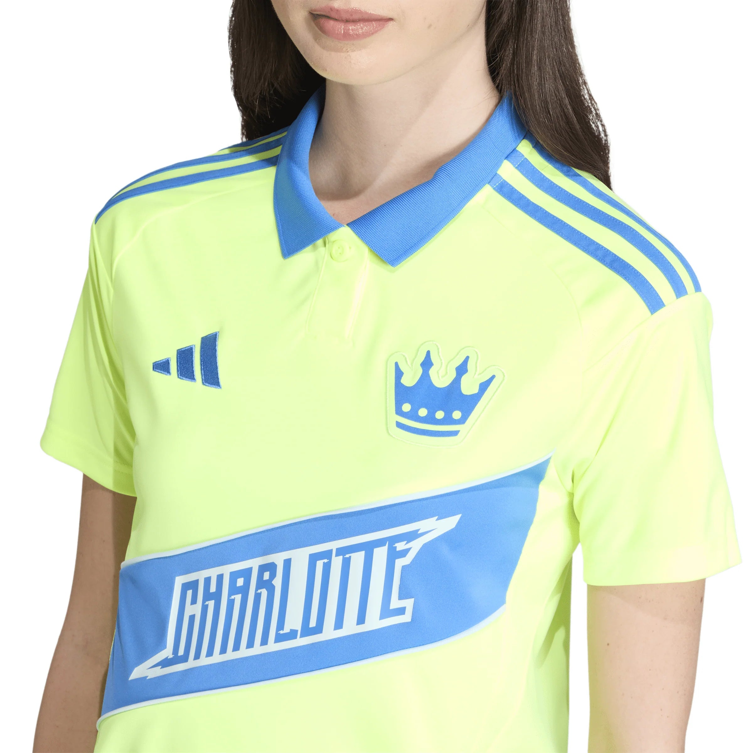 adidas Womens Charlotte FC Third Soccer Jersey 25 26 Yellow