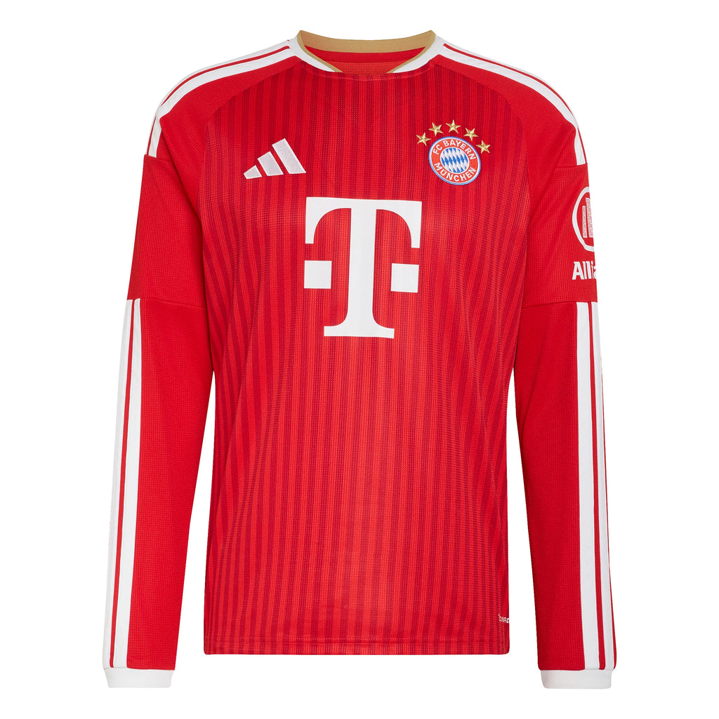 adidas FC Bayern Munich Home Long Sleeve Mens Soccer Jersey 26 27 White
