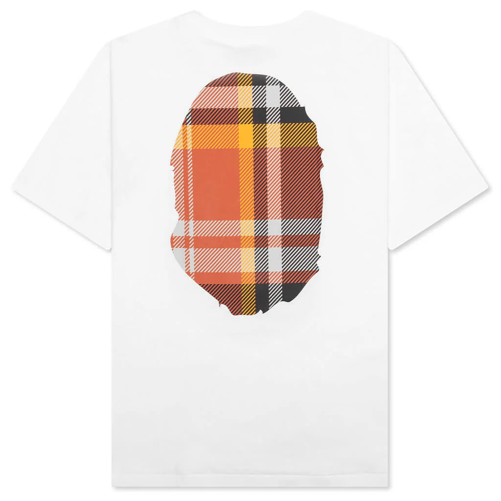 Bape Check Big Ape Head Tee White