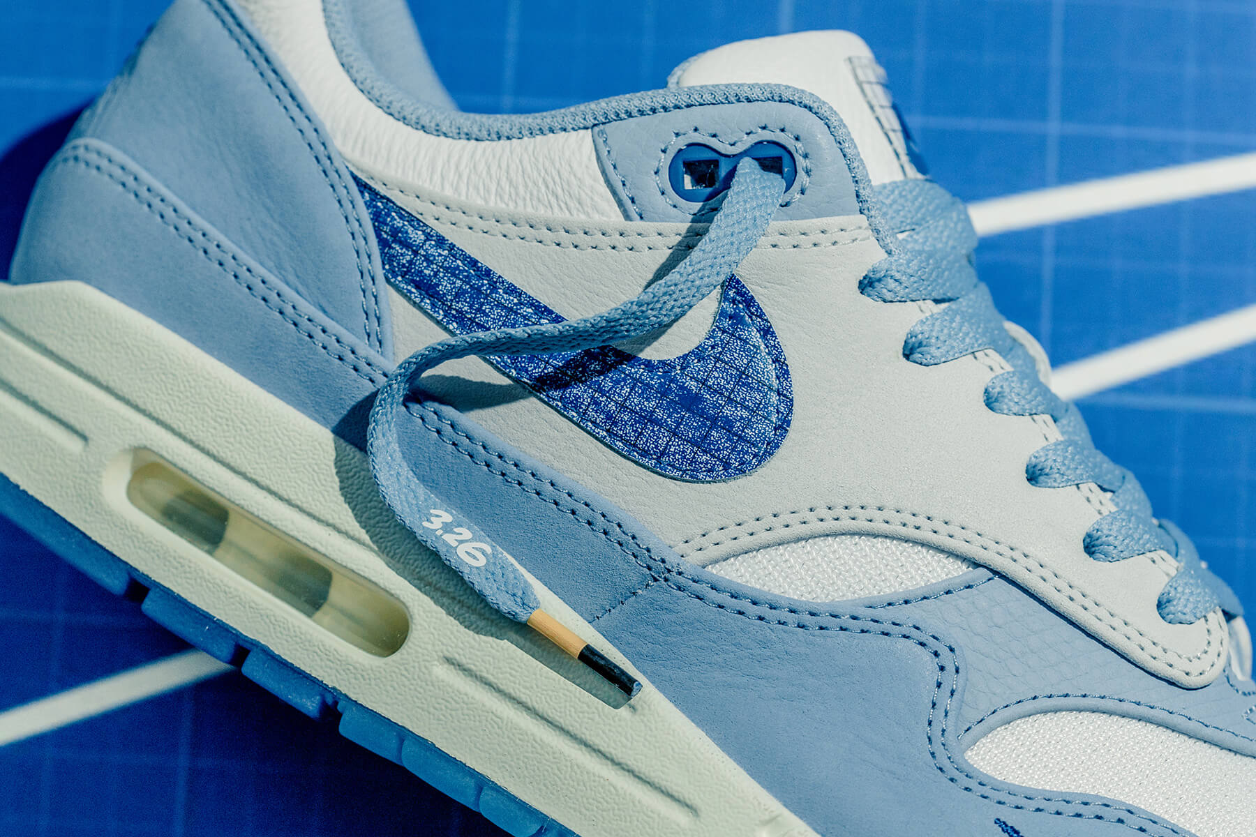 Air Max 1 PRM Blueprint White Dark Marina Blue Leche Blue