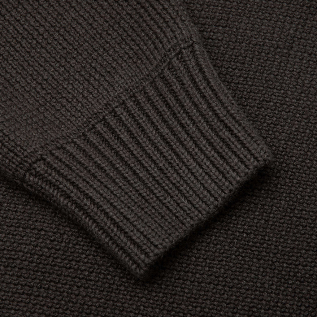 Kids Knit Hoodie Off Black