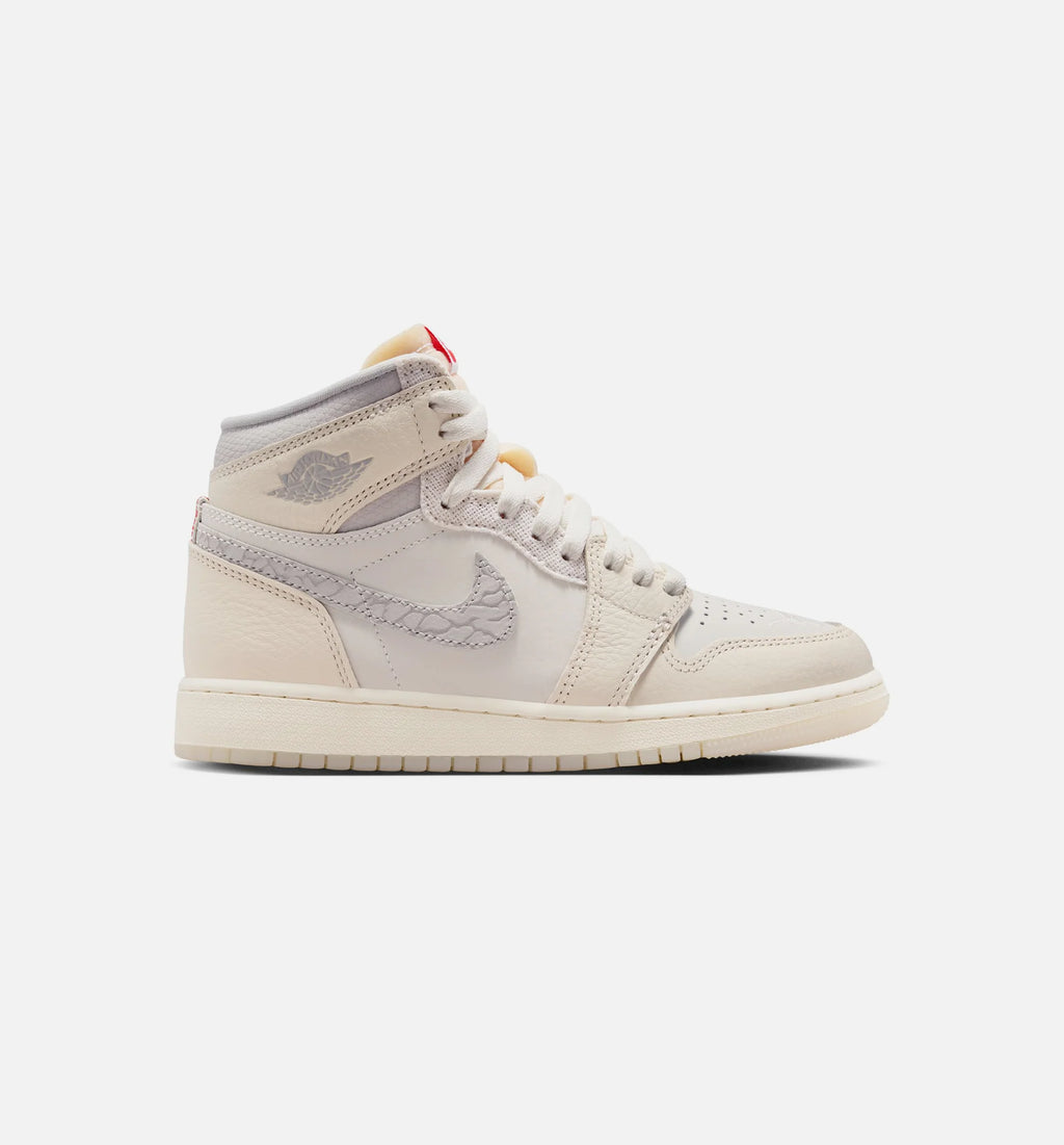 Air Jordan 1 Retro High OG Sail Grade School Lifestyle Shoe Sail University Red Pale Ivory Coconut Milk Phantom