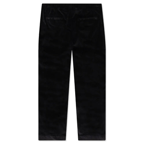 Spiraling Wide Leg Cord Pants Black