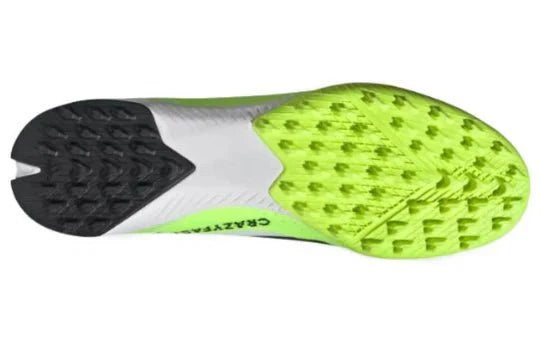 adidas X Crazyfast3 TF Turf Soccer Shoes White Black Lucid Lemon