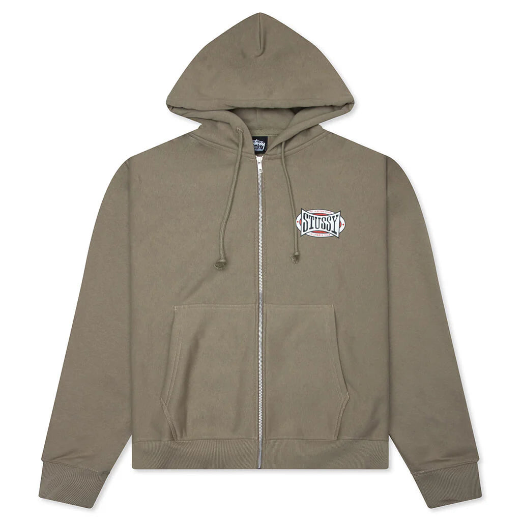 Champion Oval Zip Hoodie Army