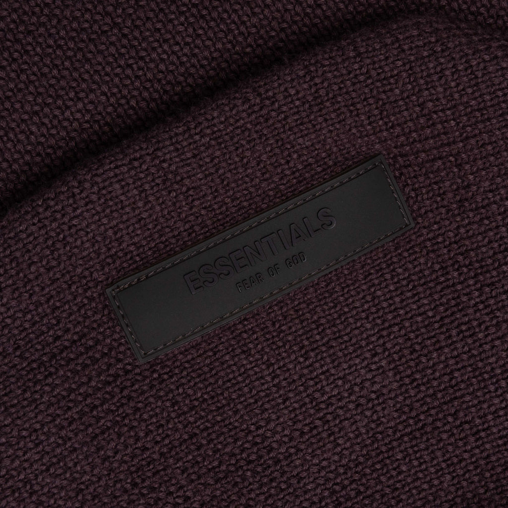 Kids Knit Hoodie Plum