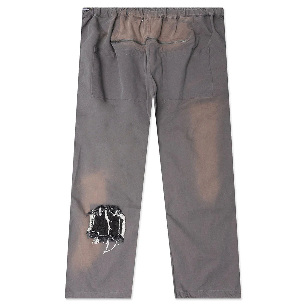 Repaired Butt Zip Pant Grey