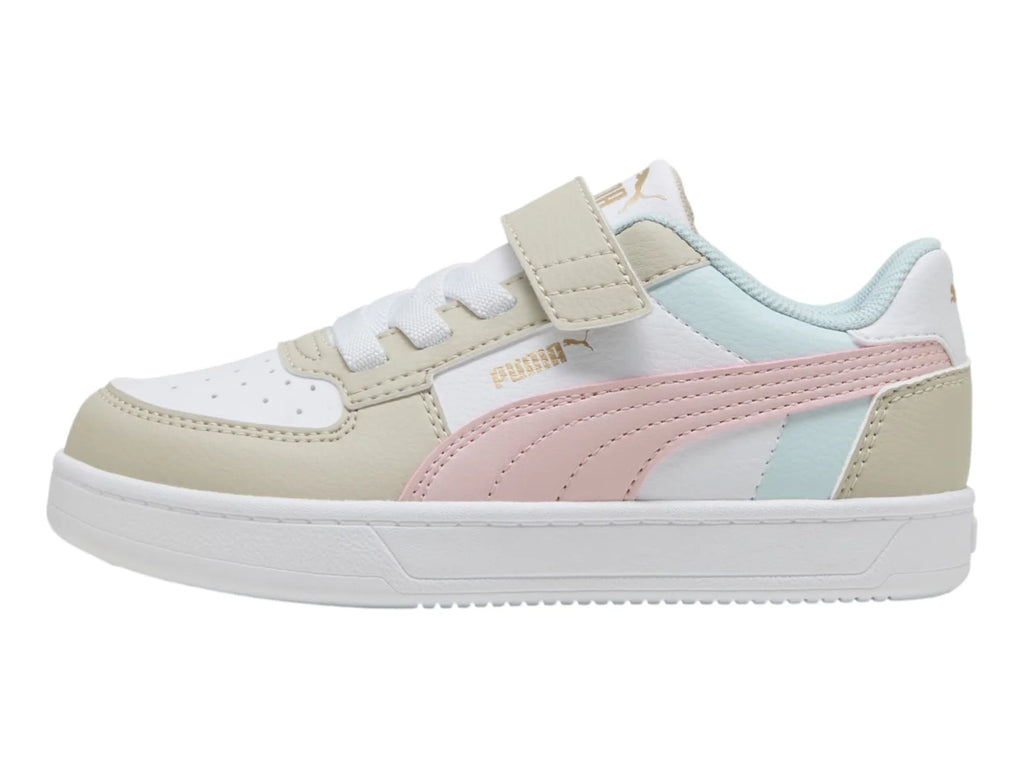 Tenis PUMA Caven 20 Block Beige y Rosa para Niña
