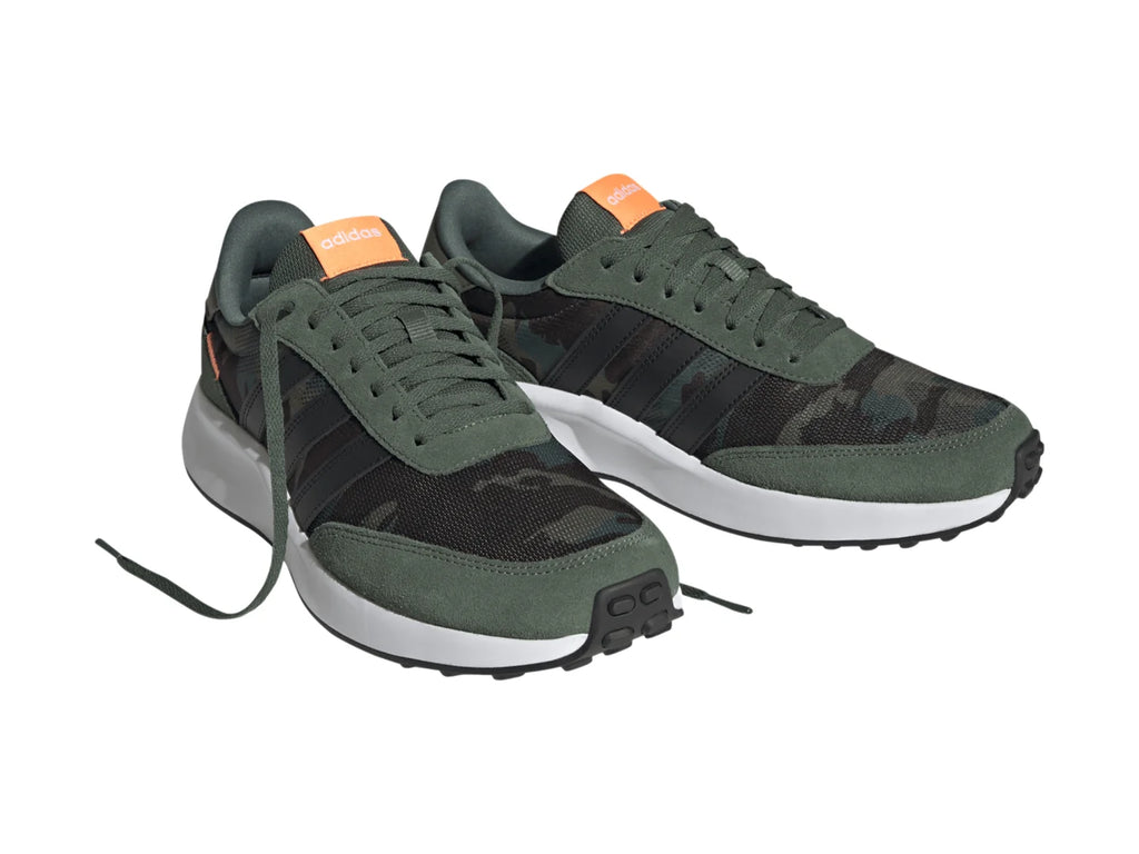 Tenis Adidas Run 70s Verde Negro y Naranja para Hombre