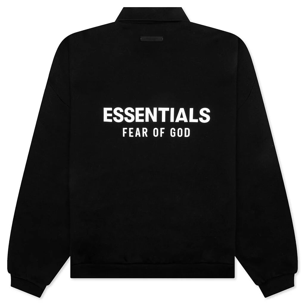 Fleece Polo Black