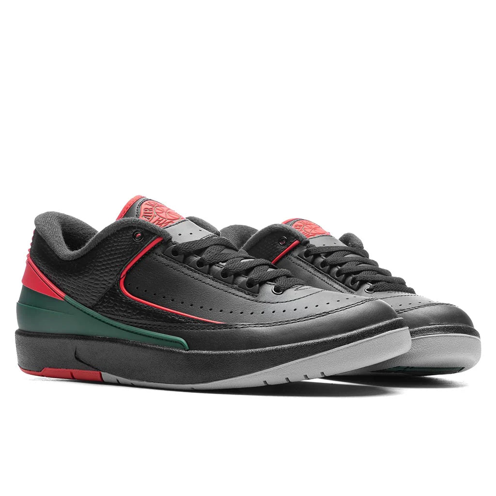 Air Jordan 2 Retro Low Christmas Black Fire Red Cement Grey