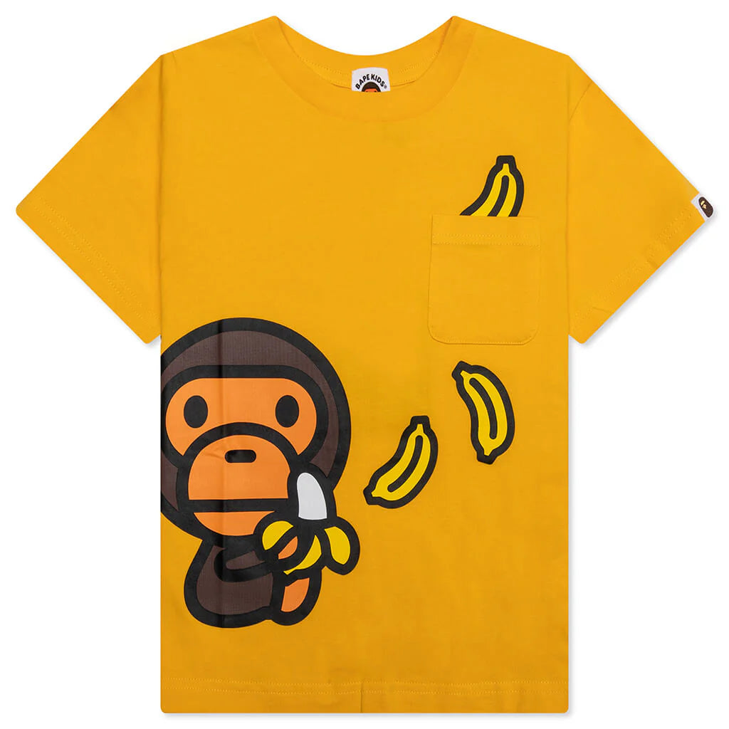 Kids Baby Milo Banana Pocket Tee Yellow