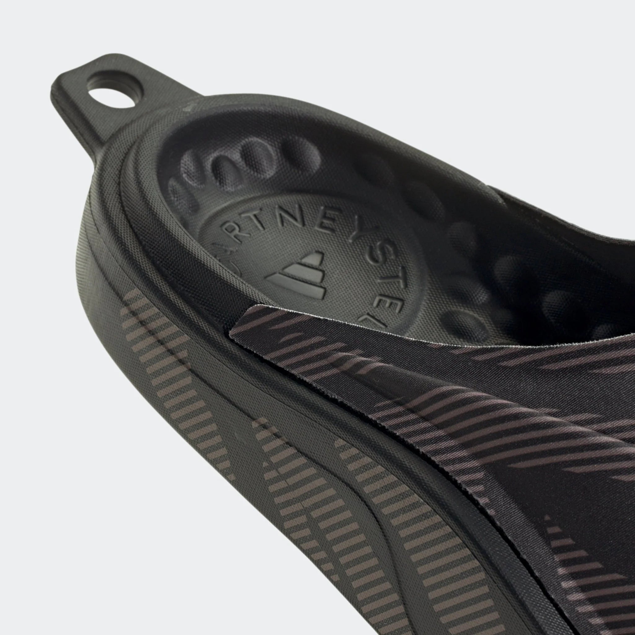 adidas by Stella McCartney Womens Slide Shoes Black Black Tech Earth