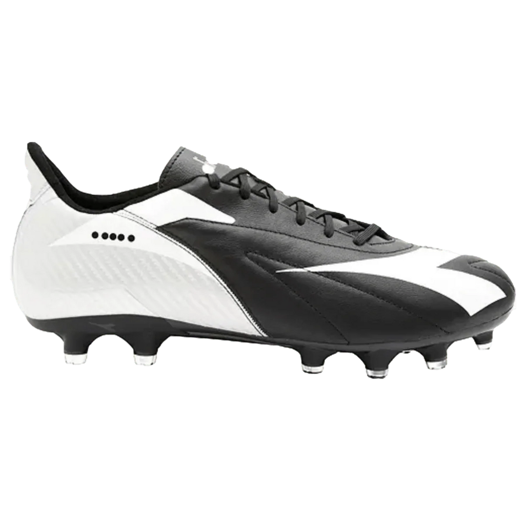 Diadora Maximus Elite LT SLP12 Firm Ground Soccer Cleats Black White Silver
