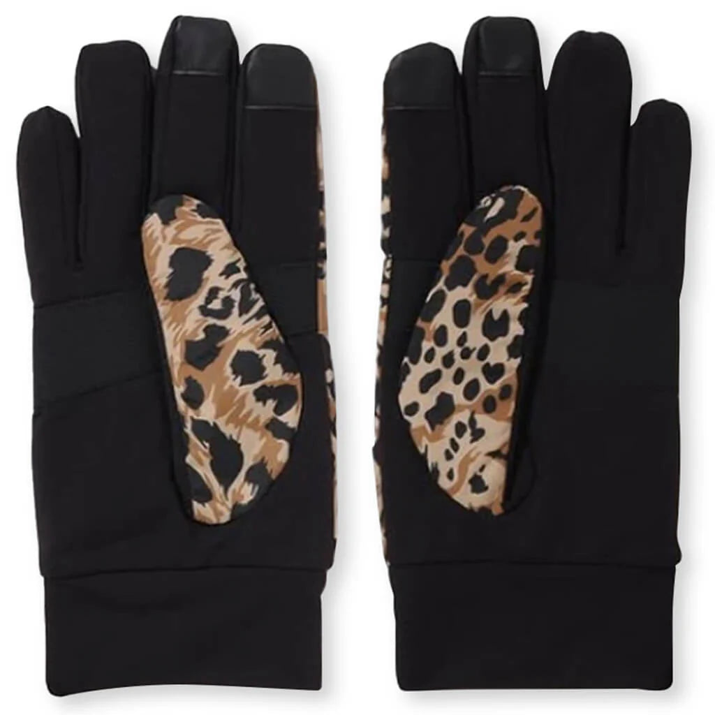 Wild Leopard Pattern Gloves Beige