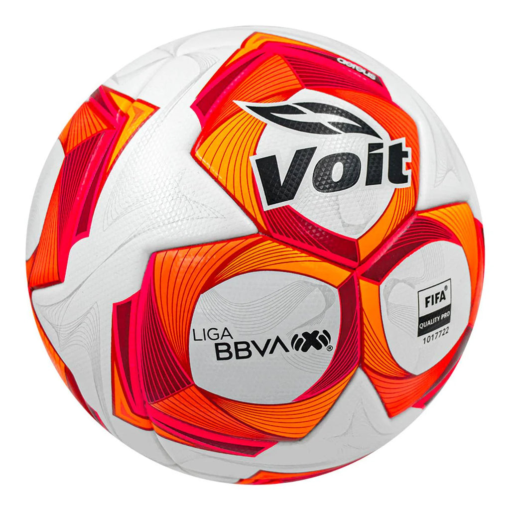Voit AEREUS Liga MX Opening 2025 Quality FIFA Pro Soccer Ball White Red Orange
