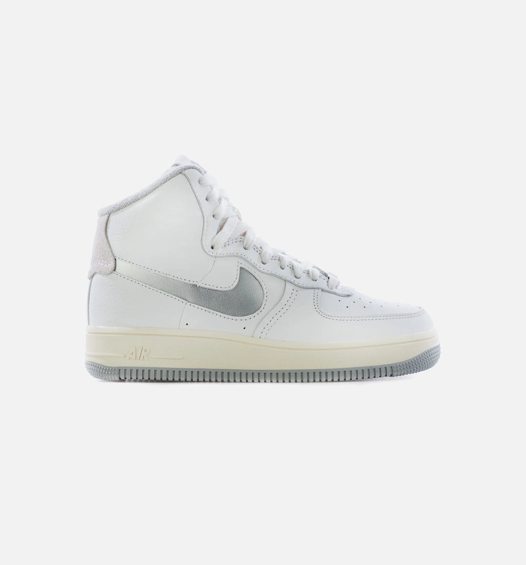 Air Force 1 High Sculpt Silver Womens Lifestyle Shoe White Silver