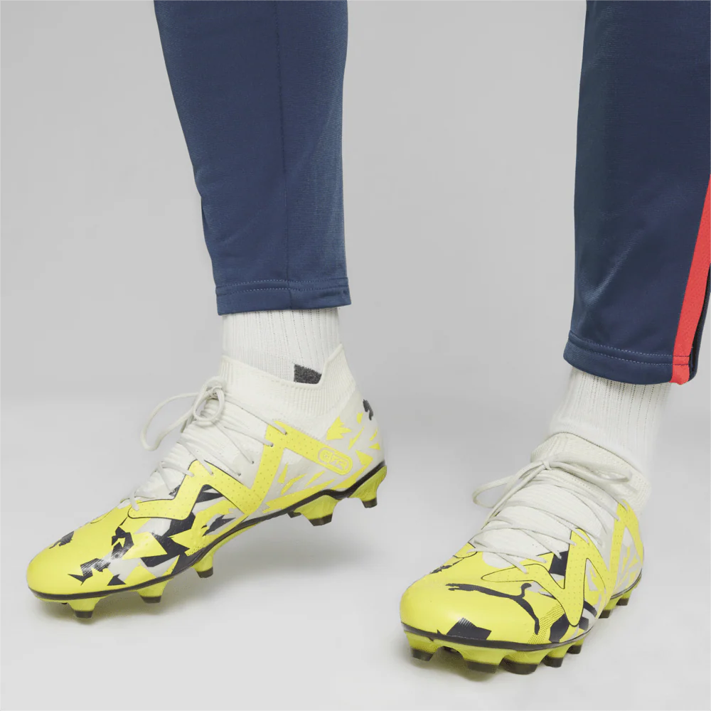 PUMA Future Match FG AG Soccer Cleats Gray Yellow