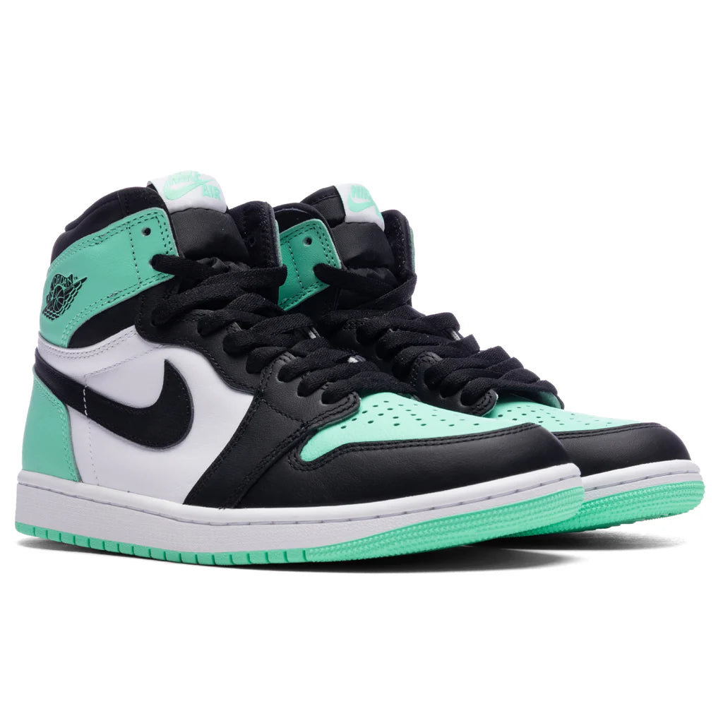 Air Jordan 1 Retro High OG White Black Green Glow