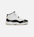 Air Jordan 11 Retro Gratitude Preschool Lifestyle Shoe White Black Metallic Gold