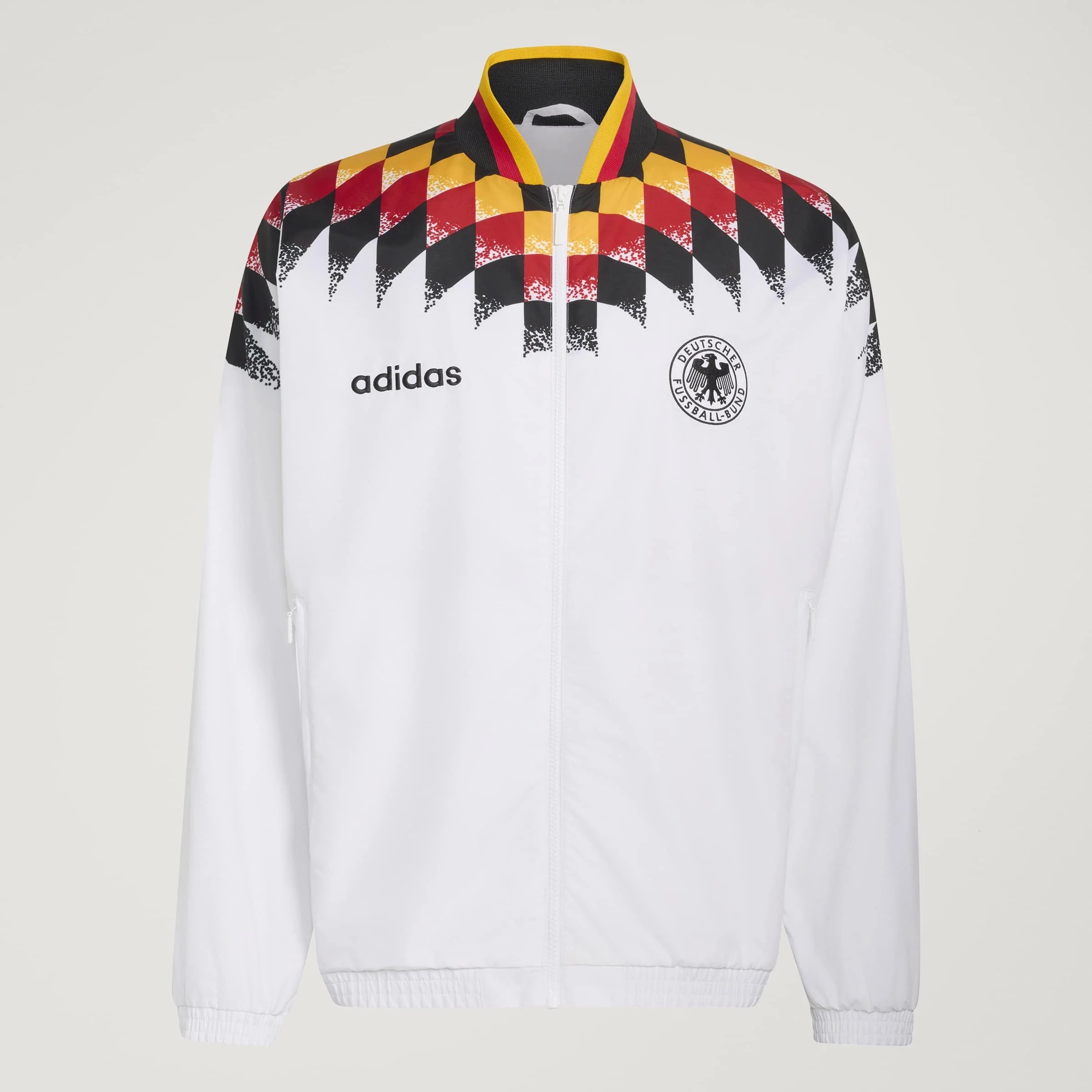 adidas Germany 1994 Mens Soccer Track Top White Black Red