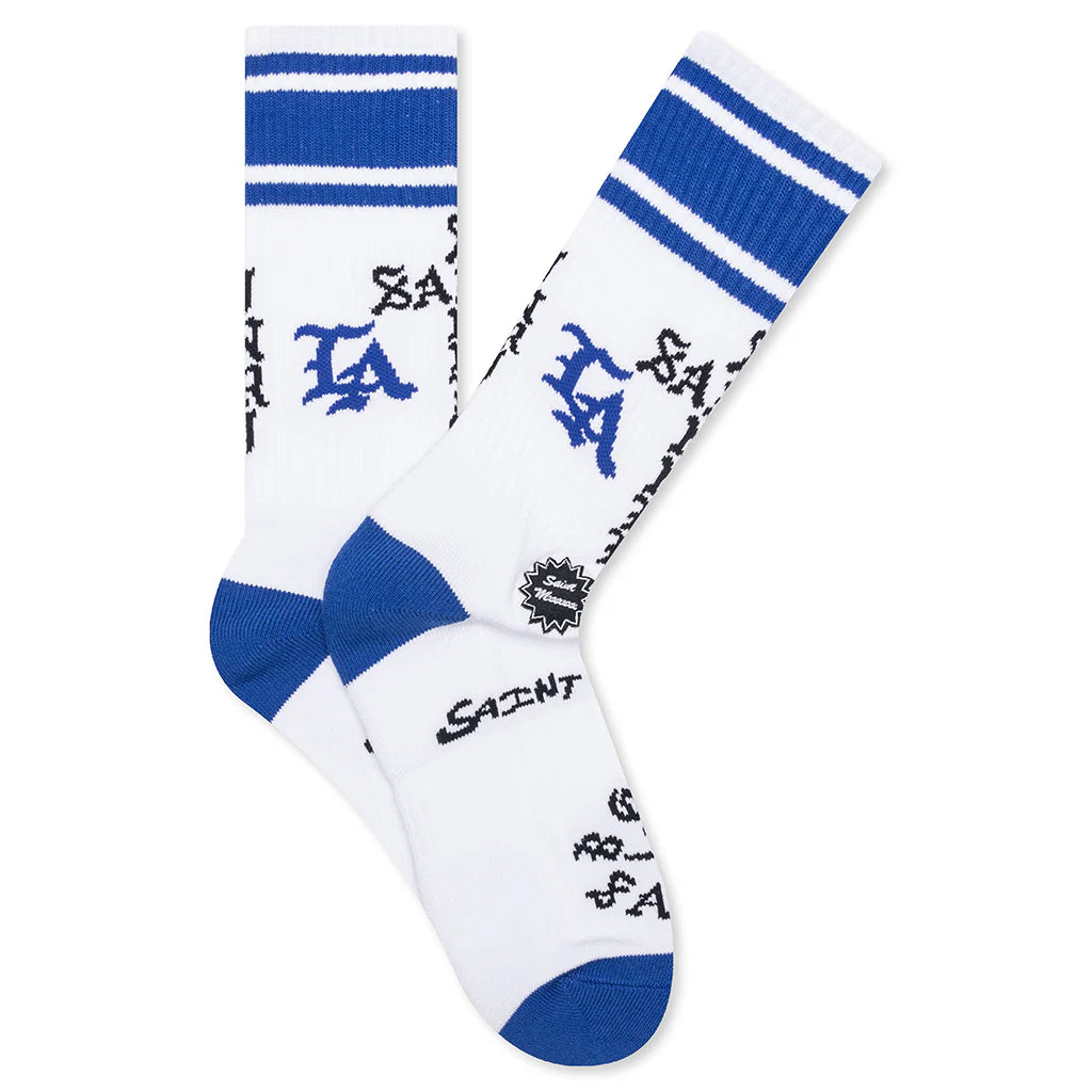 Saint Michael x Born X Raised LA Socks White