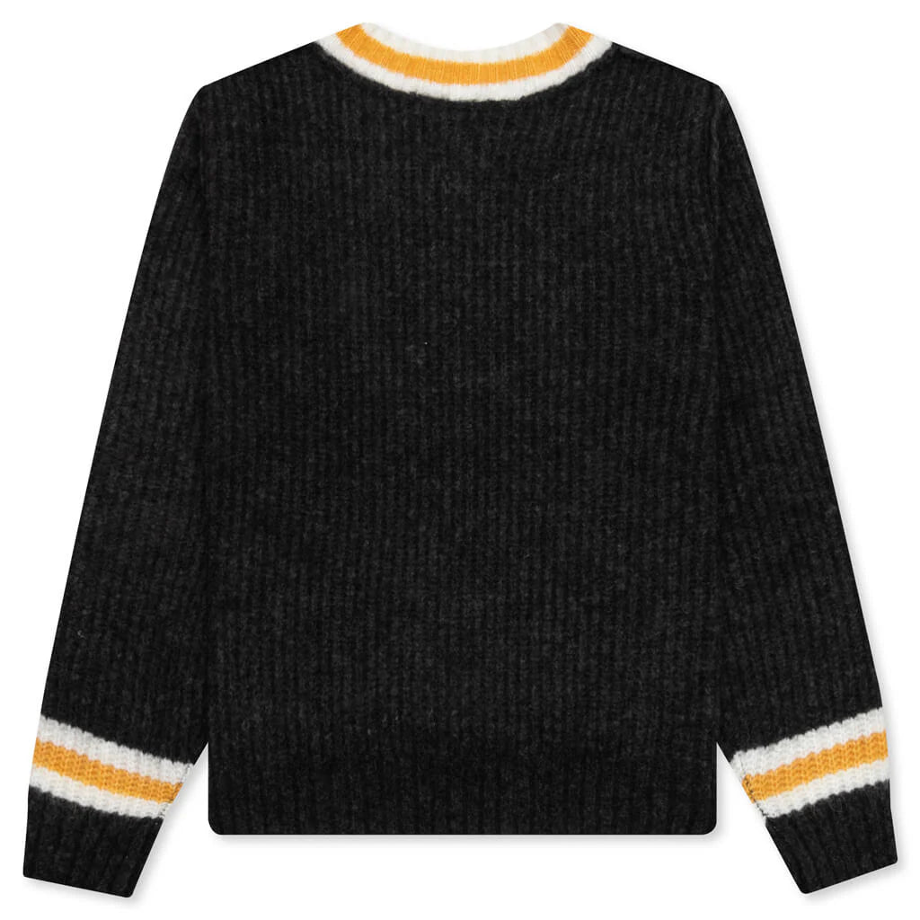 Mohair Tennis Sweater Charcoal