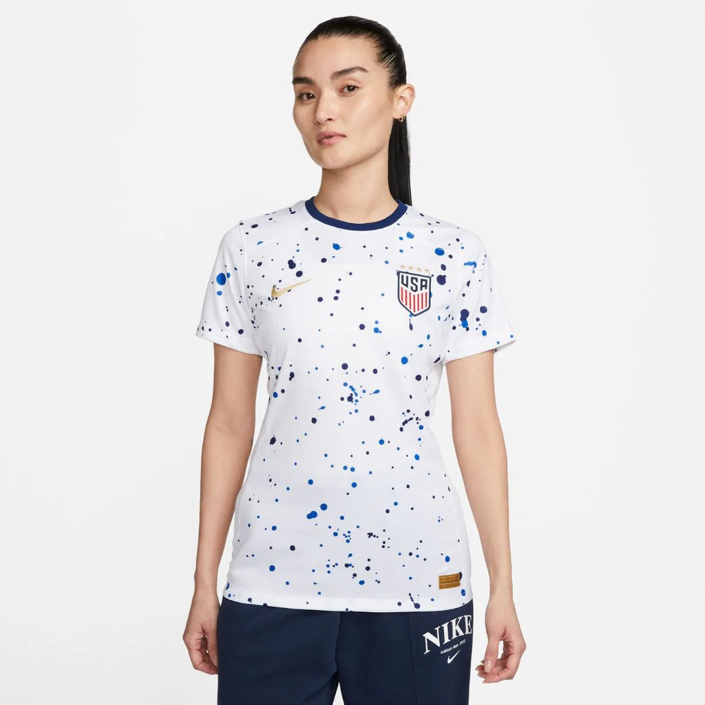 Nike USWNT 2023 Stadium Away Womens Jersey White Navy Gold
