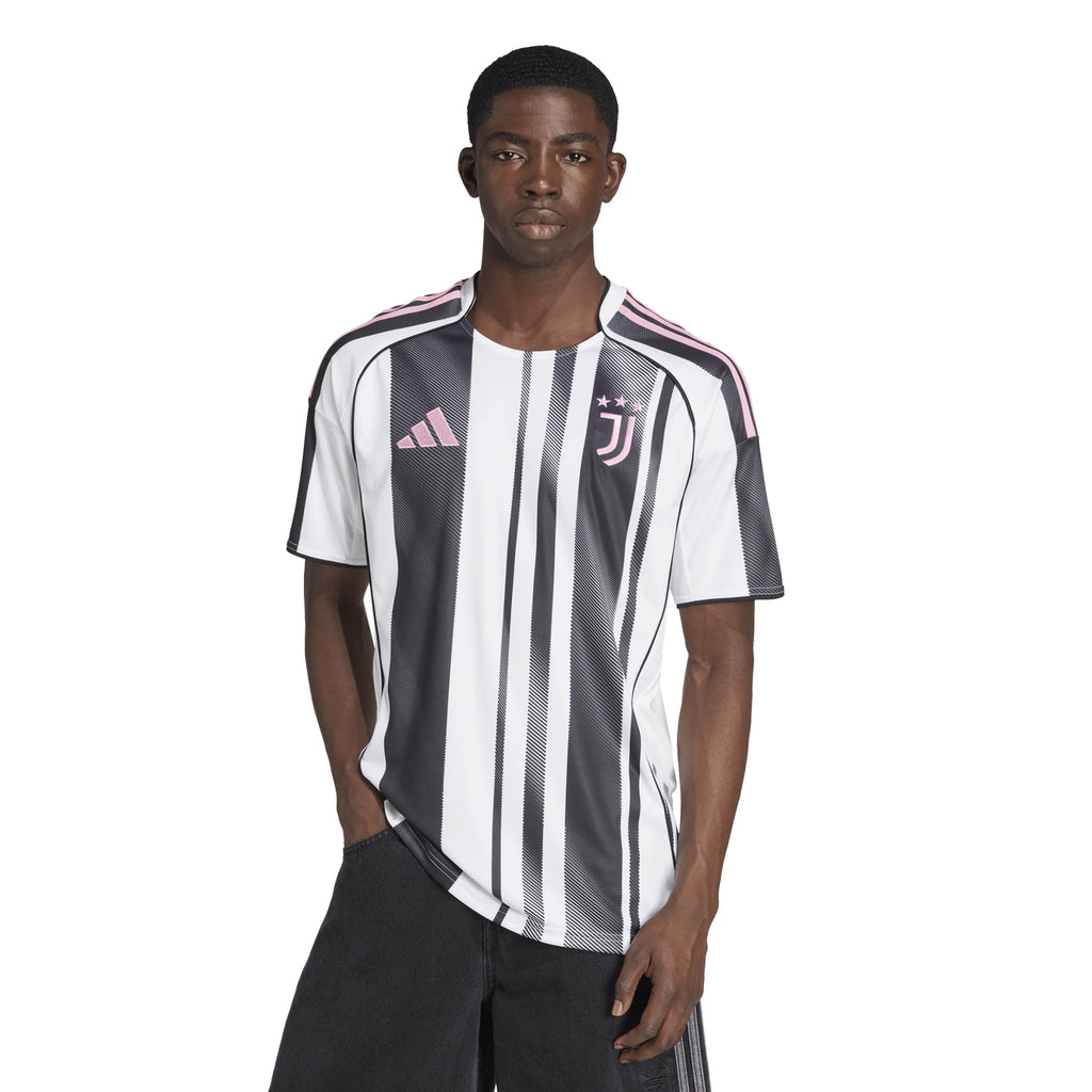 adidas Mens Juventus Home Jersey 25 26 White Black