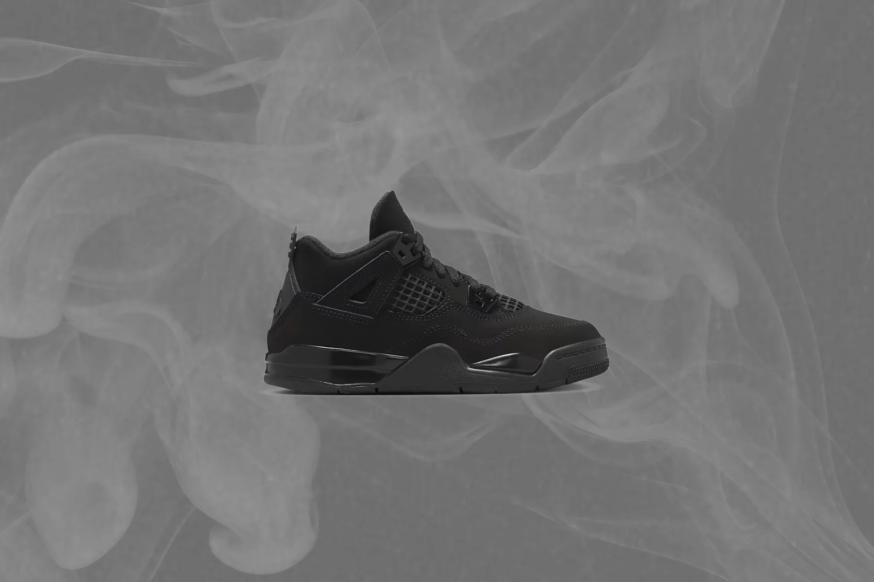 Air Jordan 4 Retro Black Cat PS Black Light Graphite
